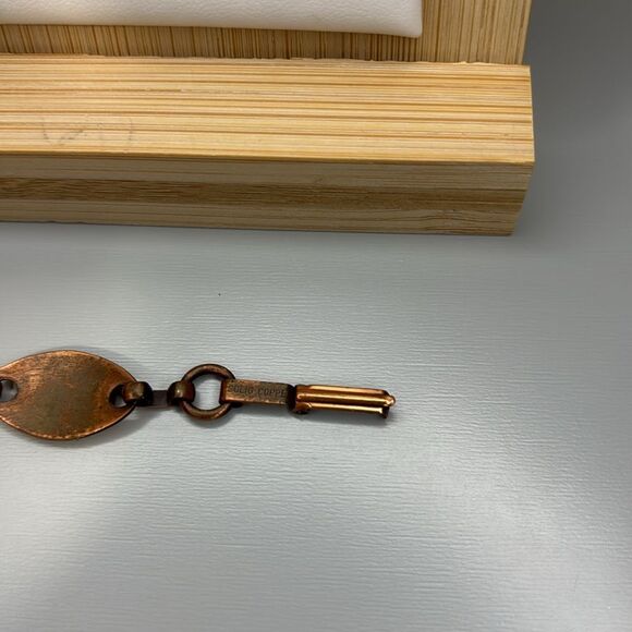 Midcentury Vintage Solid Copper Oval Chain Link Bracelet 7.5” - Picture 4 of 5